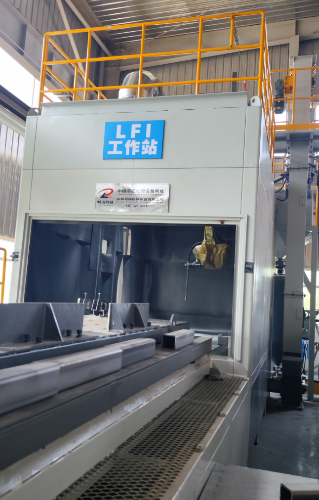 無塵環保自動噴砂機,車間更安全更規范